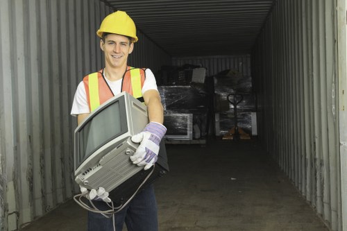 Photograph showing missed commercial rubbish collection at a business